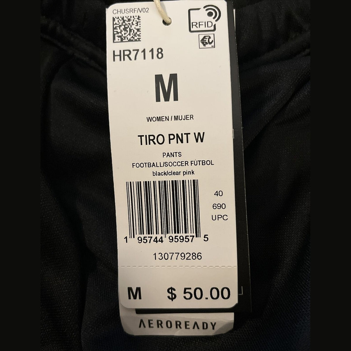 adidas Women's Tiro23 League Pants - Black / Pink- Medium - New Tags $50
