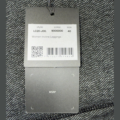 $149 KJUS Women’s Incline Baselayer Leggings Pant- Black Grey- Large (40)-NWT