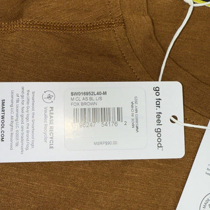 $90 SmartWool Men’s All Season Merino Base Layer Long Slv Shirt-Fox Brown-Medium