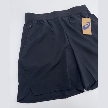 ASICS Men’s Athletic 7" Woven Unlined Running Shorts - Black - Size: Medium -New
