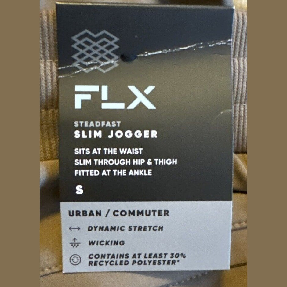 FLX Men’s Dynamic Slim Jogger Pants- Small - Wood Bridge - NWT Retail $60