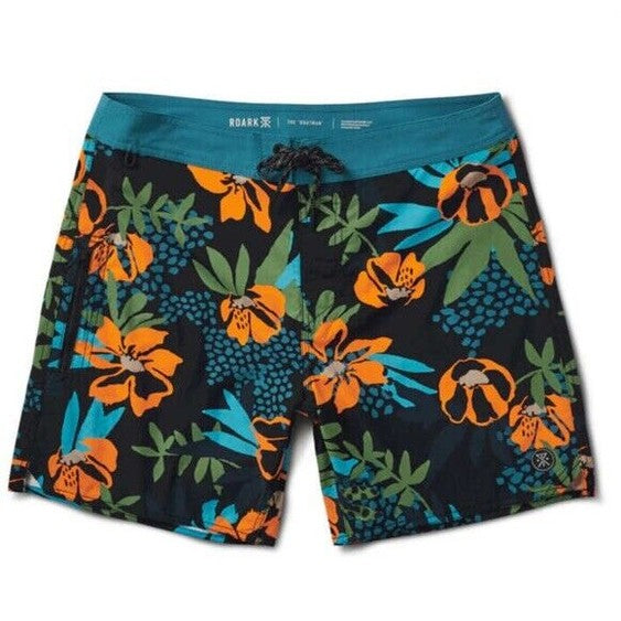 $89 Roark Men’s Boatman 2.0 Boardshorts 17" Shorts- Black Multi- Size: 33W-NEW