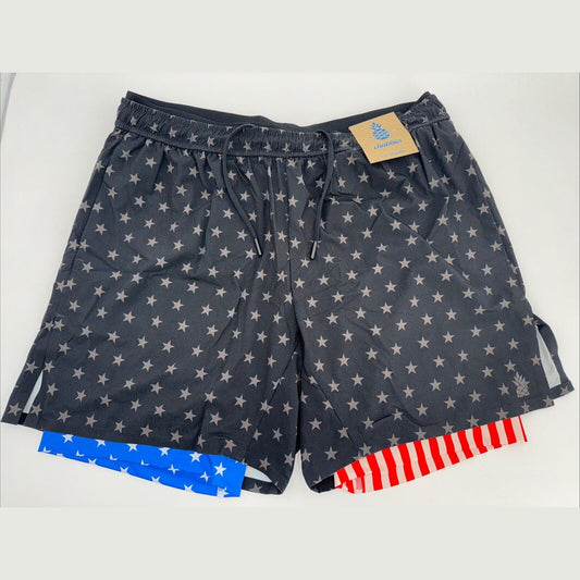 $80 Chubbies Men’s The Danger Zone 5.5” Ultimate Training Shorts-Black-Large-New