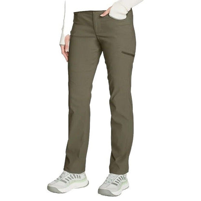 $70 Eddie Bauer Women's Rainier Stretch Hiking Curvy Pants - Sprig -Size: 4- New