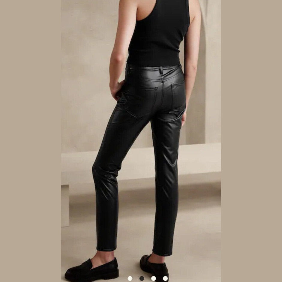 Banana Republic Women’s High Rise Vegan Suede Jean-Black- Size 29/8-NWT $90