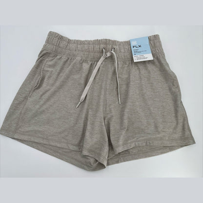 FLX Women’s Wander Soft Leisure Shorts - Ivory Silk - Medium - New Tag $35