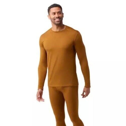 $90 SmartWool Men’s All Season Merino Base Layer Long Slv Shirt-Fox Brown-Medium
