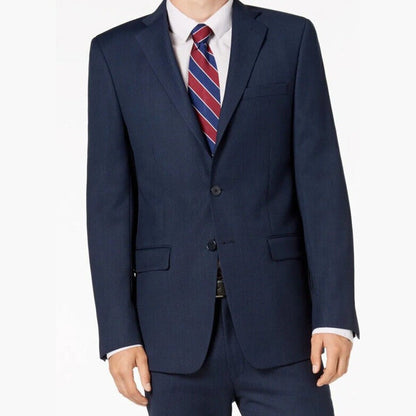 Calvin Klein Men's X Slim Fit Malbin Blue/Charcoal Suit Jacket Size 38 Short NWT