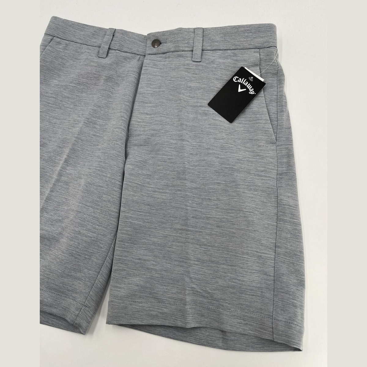 $78 Callaway Men’s Stretch Slub Melange Golf Shorts- Blue Mix-Size: 32W-Navy