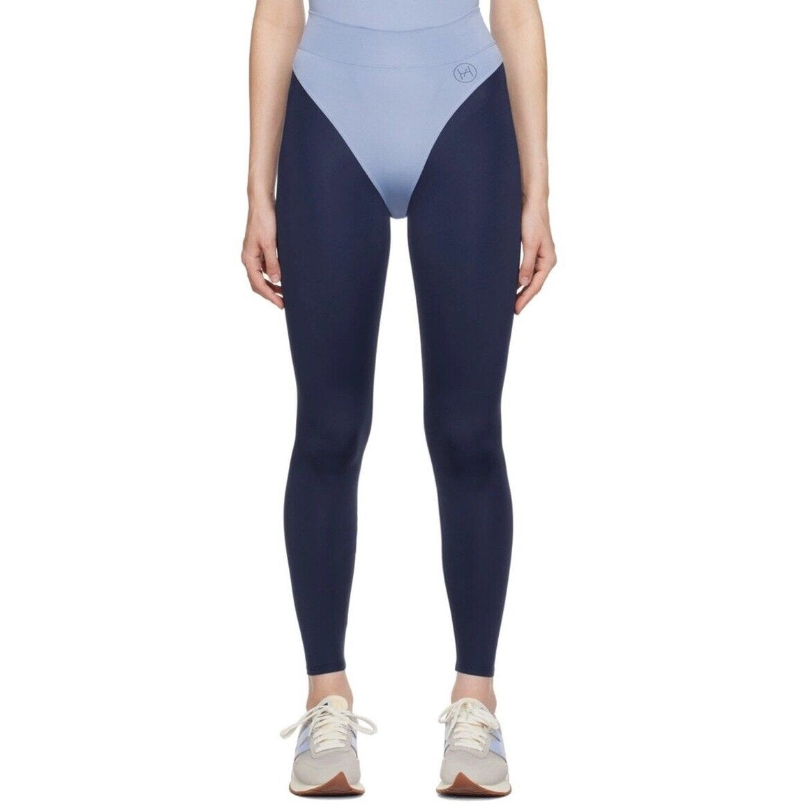$145 Héros Women's 80s Leggings - Navy / Baby Blue - Small - New Tag