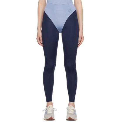 $145 Héros Women's 80s Leggings - Navy / Baby Blue - Small - New Tag