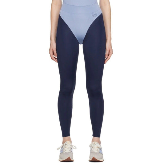 $145 Héros Women's 80s Leggings - Navy / Baby Blue - Small - New Tag