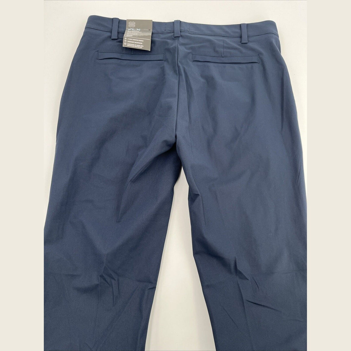 FLX Men’s Premium Slim Flat Front Pants- Navy- 32W 32L - New Tags