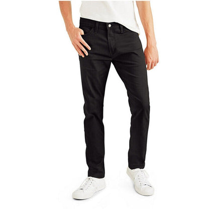 Dockers Men's Slim Fit Jean Cut All Seasons Tech -Black- 30W 32L-New Tags $58