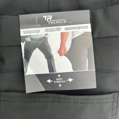 TR Premium Men’s Tech Stretch Slim Fit Pants - Black- 30W 32L- New Tags $168
