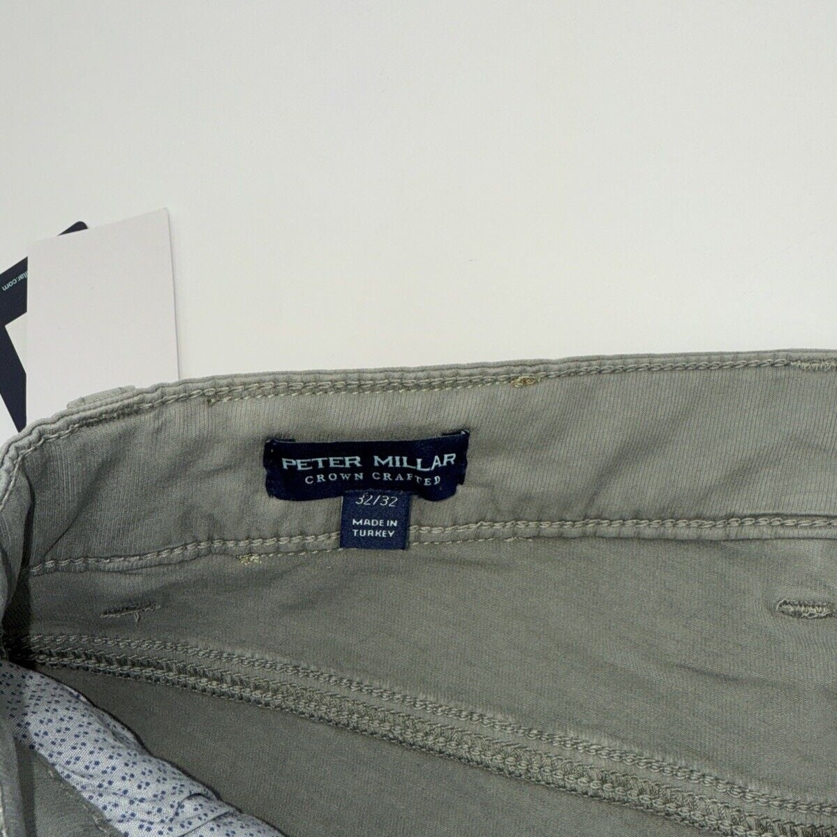 $200 Peter Millar Crown Men’s Crafted Wayfare 5 Pocket Pants-Sage- 32W x 32L-New