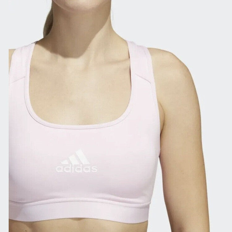 Adidas Powerreact Training Medium-Support Bra Women’s - Clear Pink- MDD - New$30