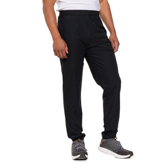 $60 Hurley Men's Bootcamp Block Logo Active Woven Joggers- Black - Small - New
