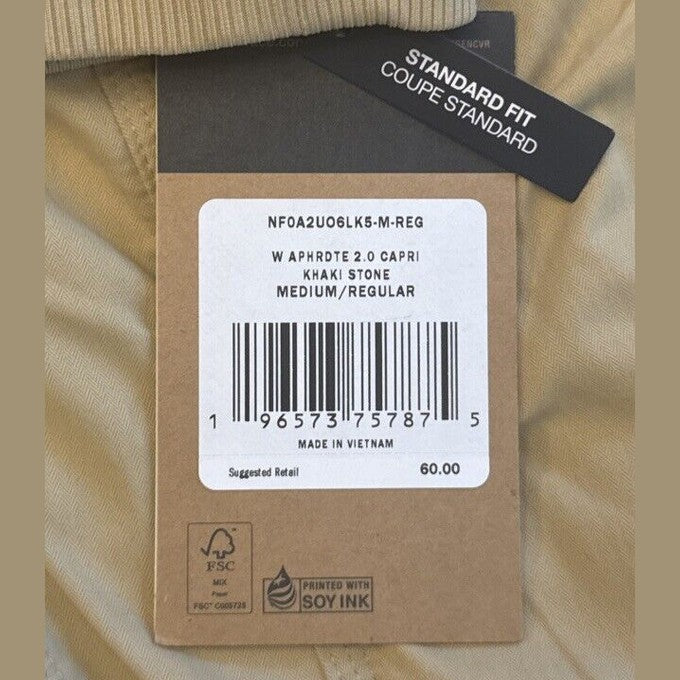 $60 The North Face Women’s Aphrodite 2.0 Capri - Khaki Stone- Medium - NWT