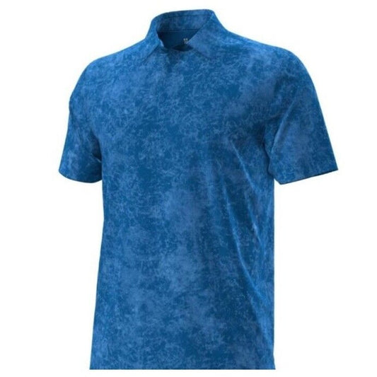 $70 Under Armour Men’s Playoff 3.0 Polo Print Shirt- Royal Blue - Medium- New
