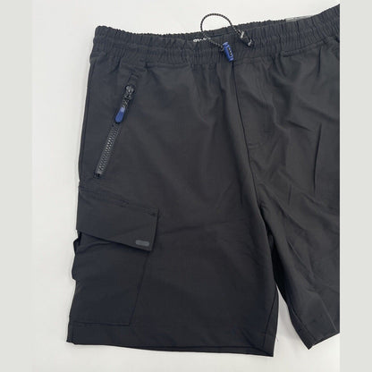 $49 BKLYN Athletics Men’s 7" Shorts Ultimate Cargo Pockets-Black- Small-New Tag