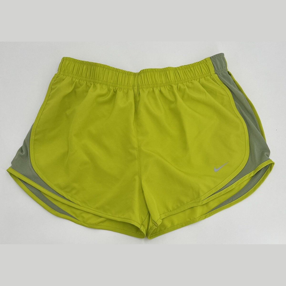 Nike Women’s Dri Fit Tempo Running Shorts- Cactus Green-Gray - Large