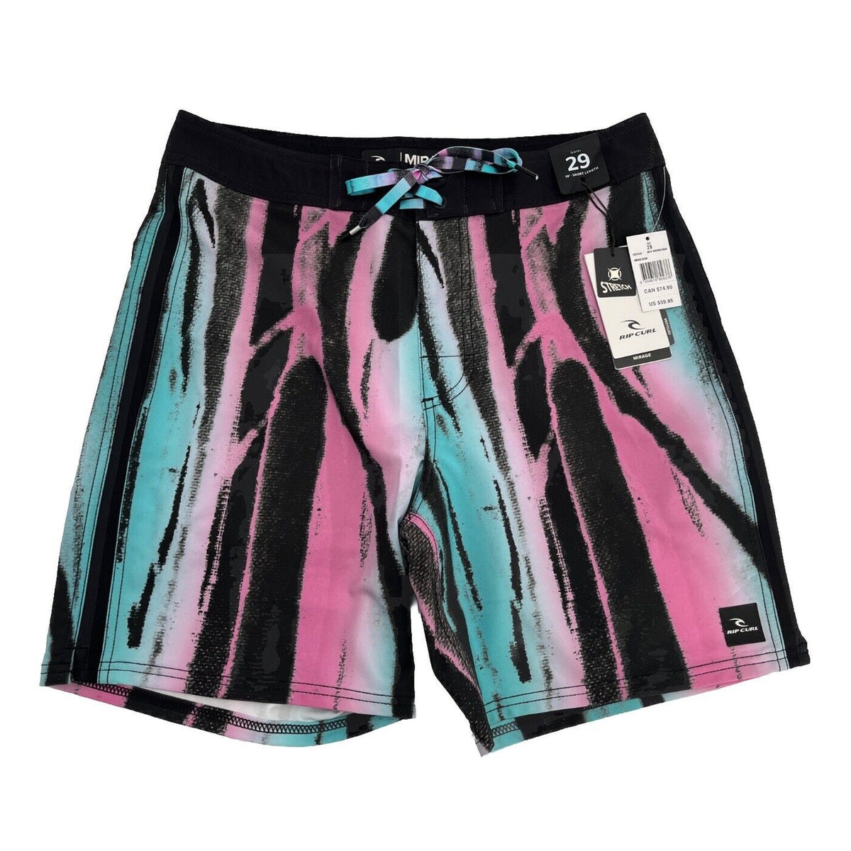 $60 Rip Curl Men’s Mirage Board Shorts Stretch Lightweight-Multicolor-Size: 29W