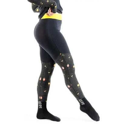Wild Rye Women’s Jane Lite Crop Base Layer Leggings-Color Happy Hour-Size: 10