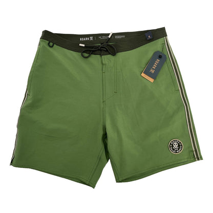 $69 Roark Men’s Chiller 17” Mixtape Boardshorts Trunks-Jungle Green-32W- New Tag