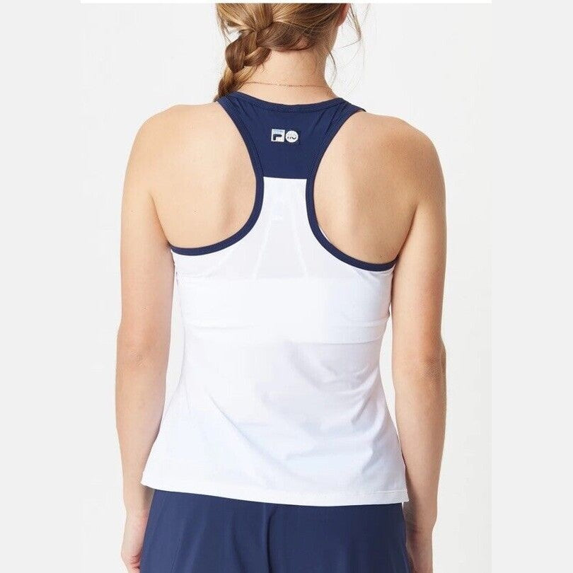 $70 Fila Women's 110 Year Racerback Tank- White- Small  NWT