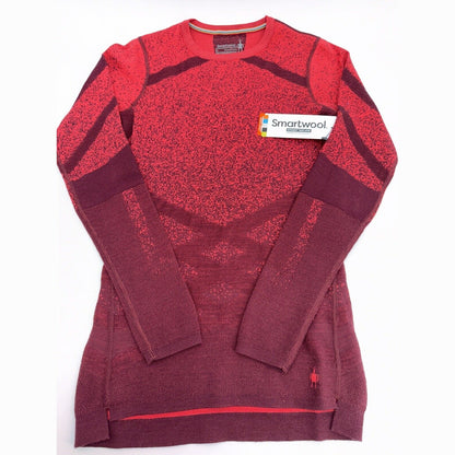 $130 Smartwool Women’s Intraknit Activ Merino Base Layer Top-Black Cherry-XLarge