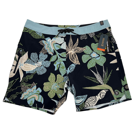 $89 Roark Men’s Boatman 2.0 Boardshorts 17" Shorts-D.Navy Multi- Size: 36W-NEW