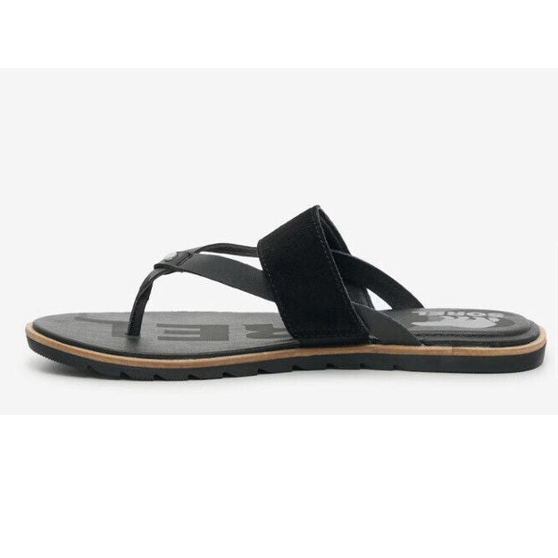 Sorel Ella II Sandals Slip On Women’s Size 7.5  Suede/Leather Flats - Black- New