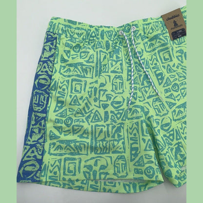 $70 Chubbies The Shakedowns 5.5" Inseam Swim Trunks-Green Blue -XLarge -New Tag