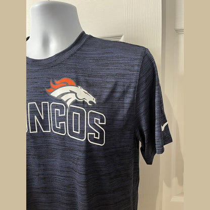 Nike Men’s Denver Broncos Micro T Shirt NFL - Blue/Orange-Medium-New Tag $40