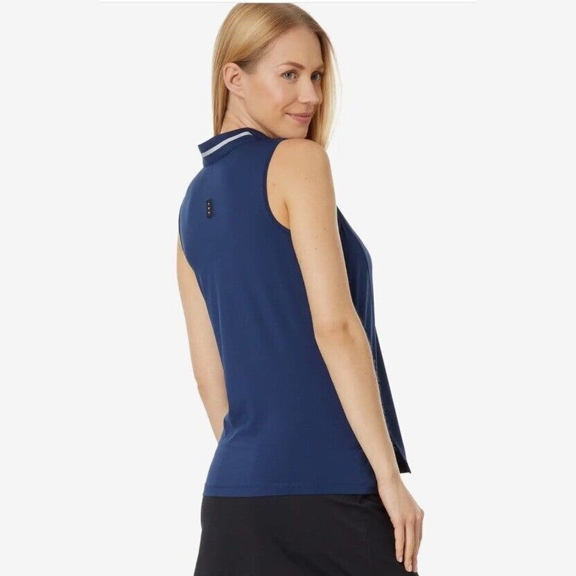Jamie Sadock Women’s Sleeveless Golf Shirt -Moonlit- Medium - Retail $93