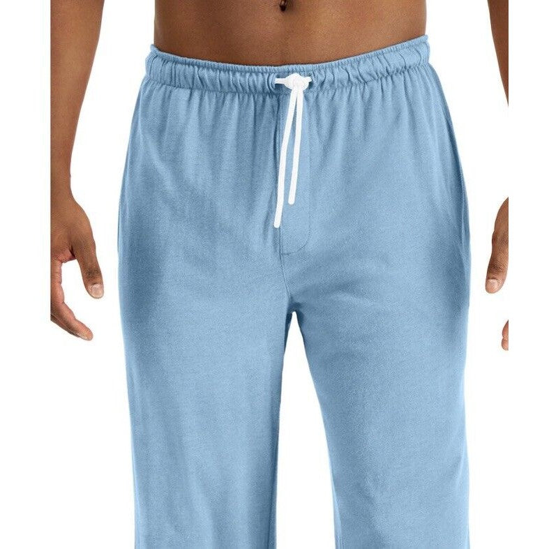 Club Room Men's Soft Drawstring Lounge Pajama Pants- Light Blue -Small NEW $40