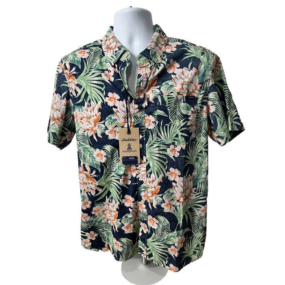 Chubbies Shirt Mens Blue Hawaiian The Resort Friday Pullover Floral-Medium - New