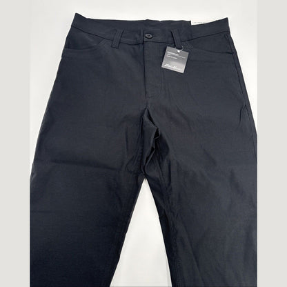 $70 Eddie Bauer Men’s Performance Tech Lightweight Stretch- Black - 30W 30L-NEW