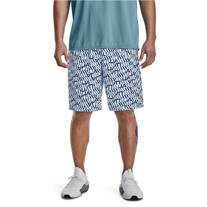 Under Armour Men’s Tech Printed Shorts - -White Blue-Small -NWT $35