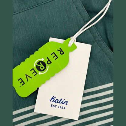 $65 Katin Men’s Hybrid Roam Trunk Shorts -Green Dark Teal-Size: 36" W - NEW
