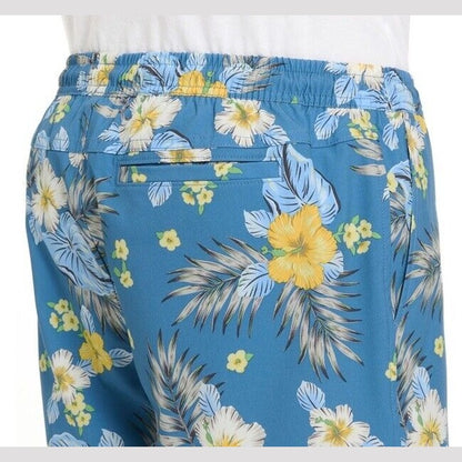 Hurley Men's Hibiscus Camp Stretch Woven Shorts - Medium Blue- Size Medium - New
