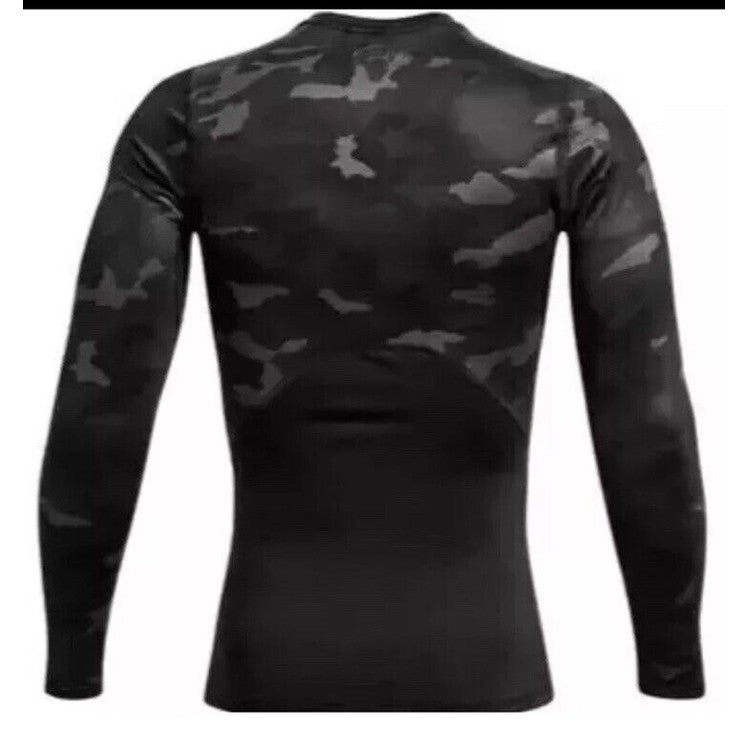 $80 Under Armour Long Sleeve ColdGear Infrared Compression-Black Camo-Medium