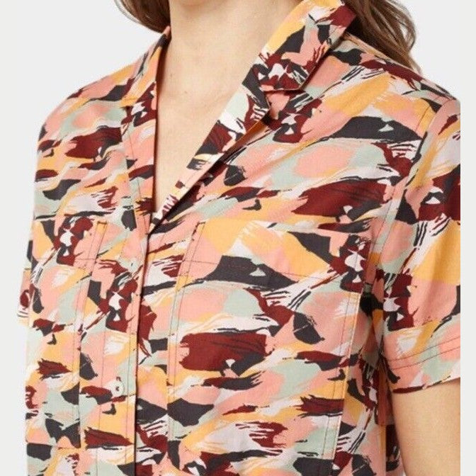 $109 Stio Women’s Marion Brush Stroke Camp Shirt Button Up-Size: Small- NWT