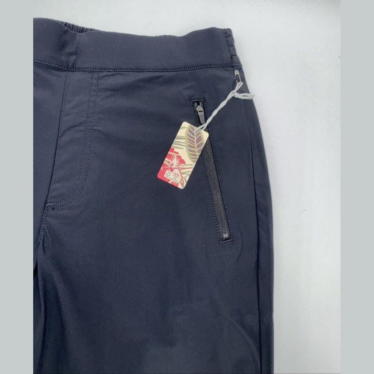 $98 Tommy Bahama Active Lightweight Stretch Pull On Pants-Black-Medium-New Tag