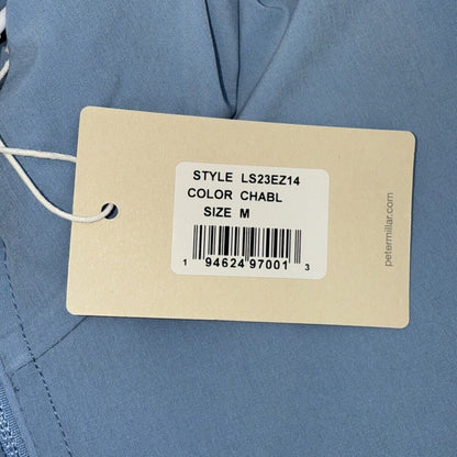 $145 Peter Millar Women’s Jameson Flex Adapt Full-Zip Hooded Vest-Blue-Medium