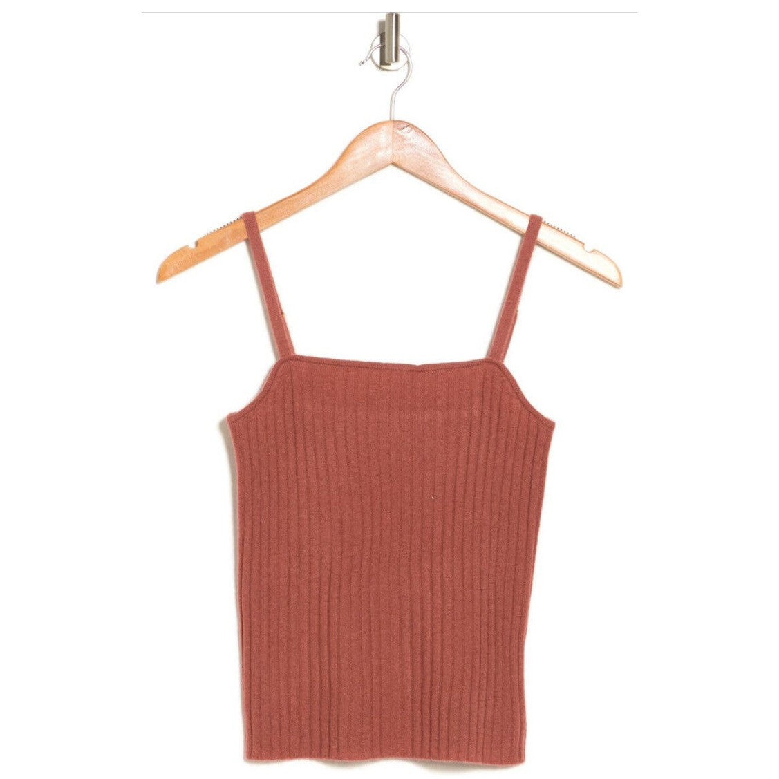 The Cashmere Project Spaghetti Strap Ribbed Tank Top-Dusty Copper-Small- New$156