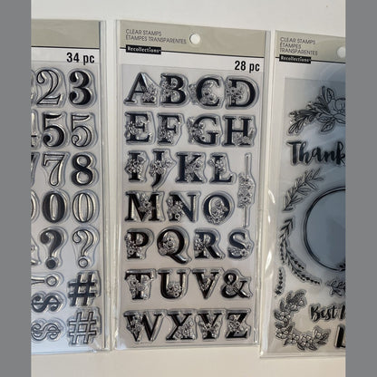 Lot Of 4 Recollections Poly Clear Photopolymer Stamps - Combo Lot