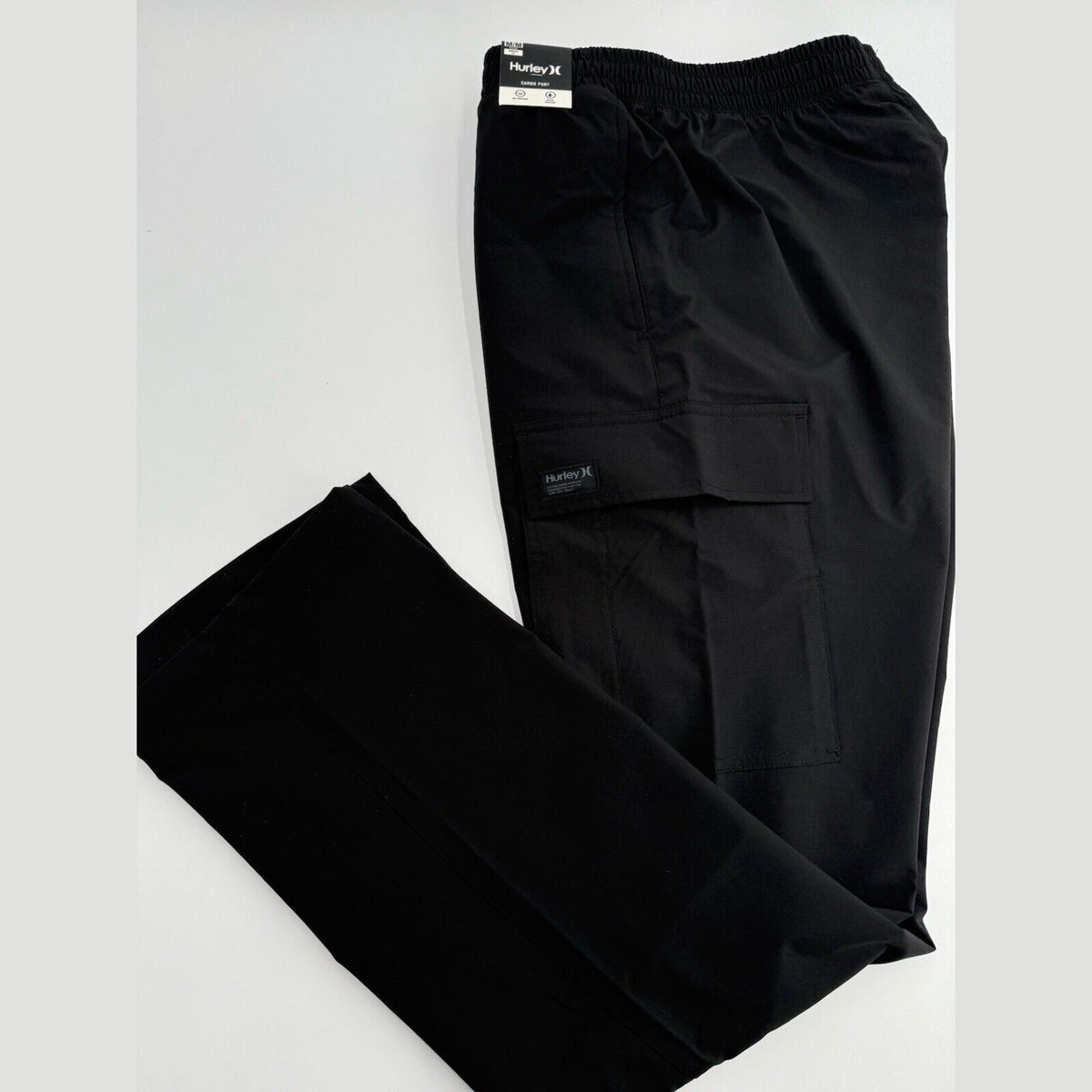 Hurley Men's Tech Cargo Jogger Pants - Black - Medium- New With Tags
