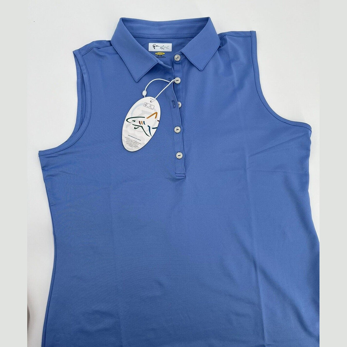 $44 Greg Norman Women’s Freedom Micro Pique Sleeveless Shirt - Peri -Medium-New